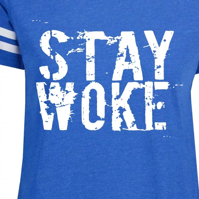 Stay Woke Enza Ladies Jersey Football T-Shirt