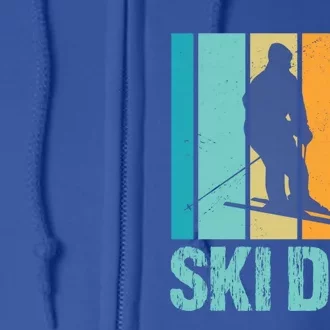 Ski Winter Skiing Ski Dad Gift Full Zip Hoodie