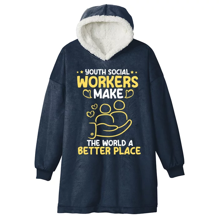 Social Worker Social Educator Caregiver School Social Worker Gift Hooded Wearable Blanket