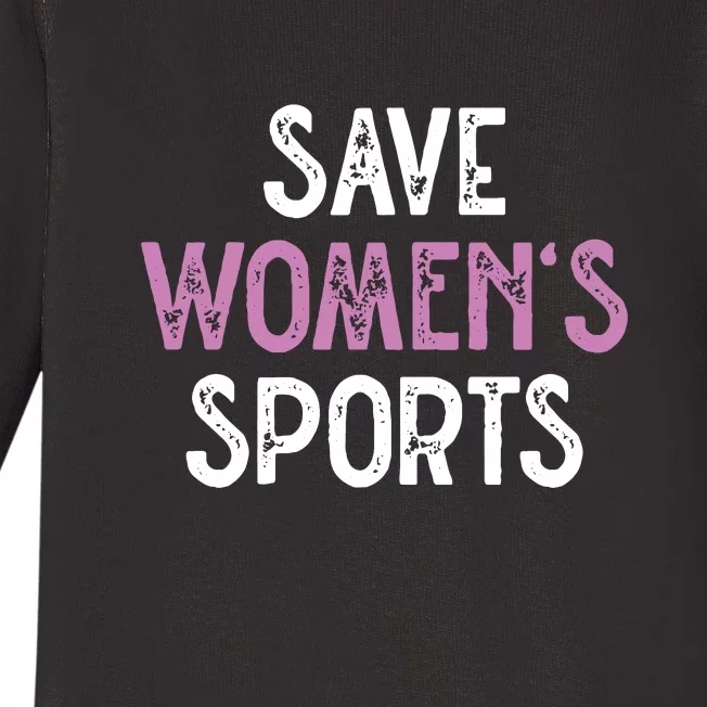 Save Womens Sports Support Riley Gaines Baby Long Sleeve Bodysuit