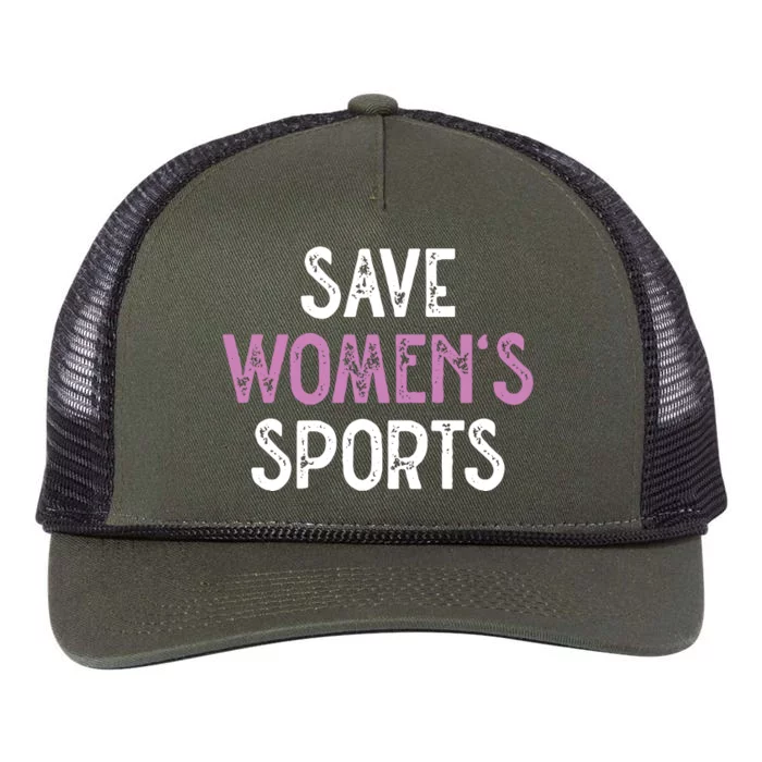 Save Womens Sports Support Riley Gaines Retro Rope Trucker Hat Cap