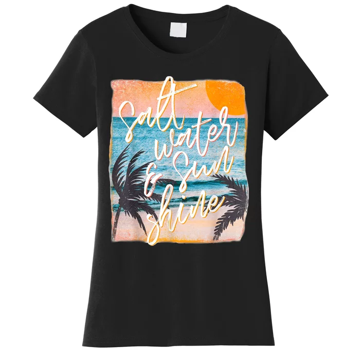 Salt Water Sunshin Retro Beach Summer Women's T-Shirt