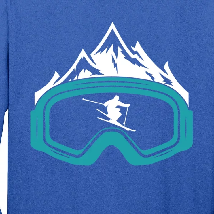 Skiing Winter Sports Cute Gift Skier Ski Mountains Skiing Gift Tall Long Sleeve T-Shirt