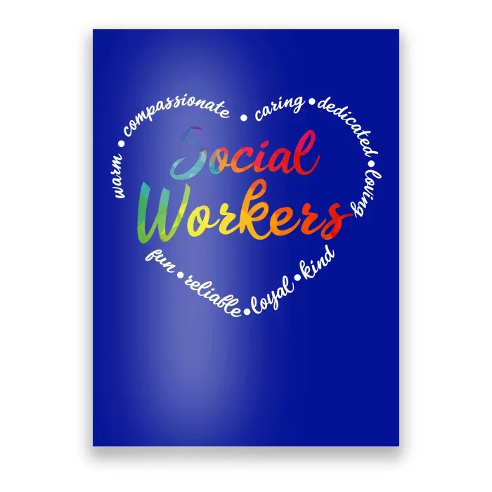 Social Worker Social Work Caseworker Public Servant Themed Gift Poster