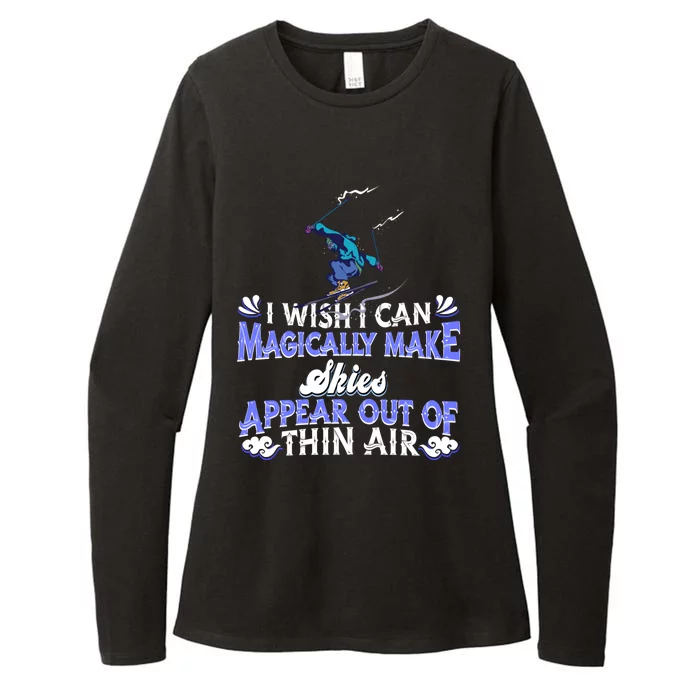 Skiing Winter Sports Gift Magical Skier Ski Mountains Skiing Gift Womens CVC Long Sleeve Shirt