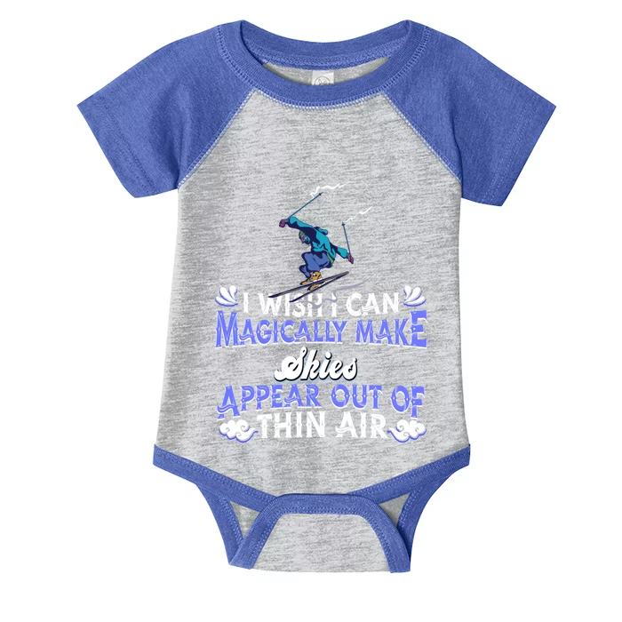 Skiing Winter Sports Gift Magical Skier Ski Mountains Skiing Gift Infant Baby Jersey Bodysuit