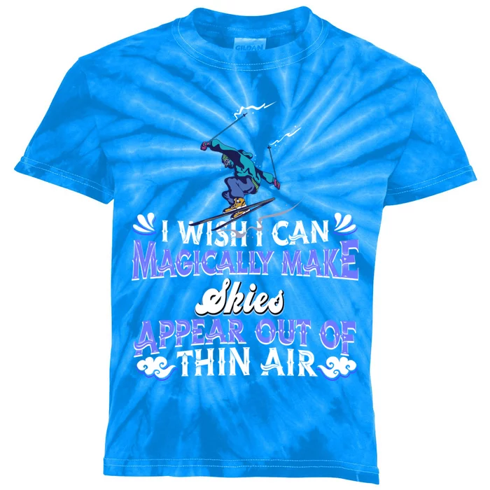 Skiing Winter Sports Gift Magical Skier Ski Mountains Skiing Gift Kids Tie-Dye T-Shirt