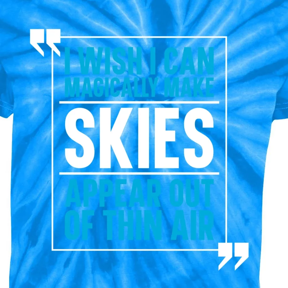 Skiing Winter Sports Meaningful Gift Magical Skier Skis Mountains Skiing Cool Gi Kids Tie-Dye T-Shirt