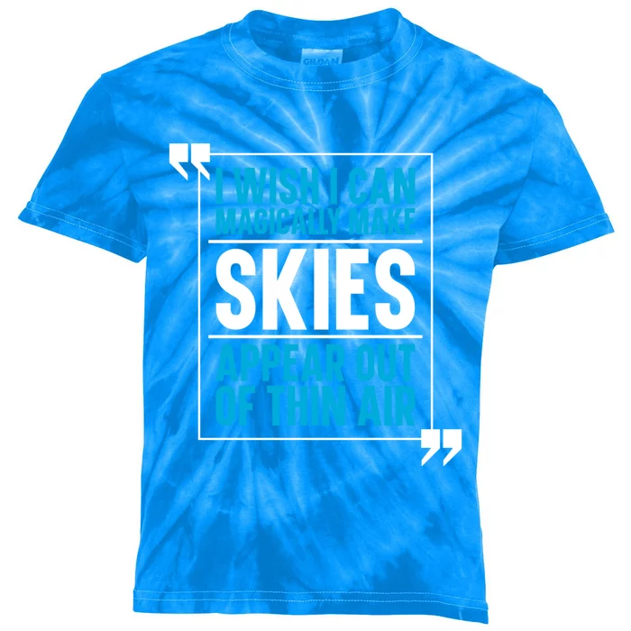 Skiing Winter Sports Meaningful Gift Magical Skier Skis Mountains Skiing Cool Gi Kids Tie-Dye T-Shirt