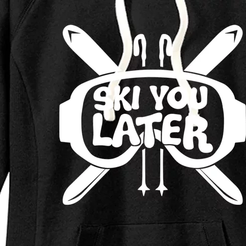 Skiing Winter Sports Meaningful Gift Skier Ski Mountains Skiing Cool Gift Women's Fleece Hoodie