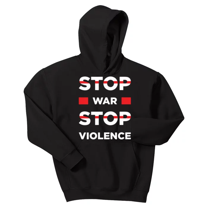 Stop War Stop Violence Kids Hoodie