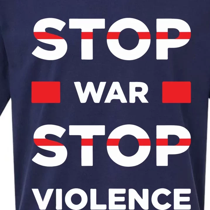 Stop War Stop Violence Sueded Cloud Jersey T-Shirt