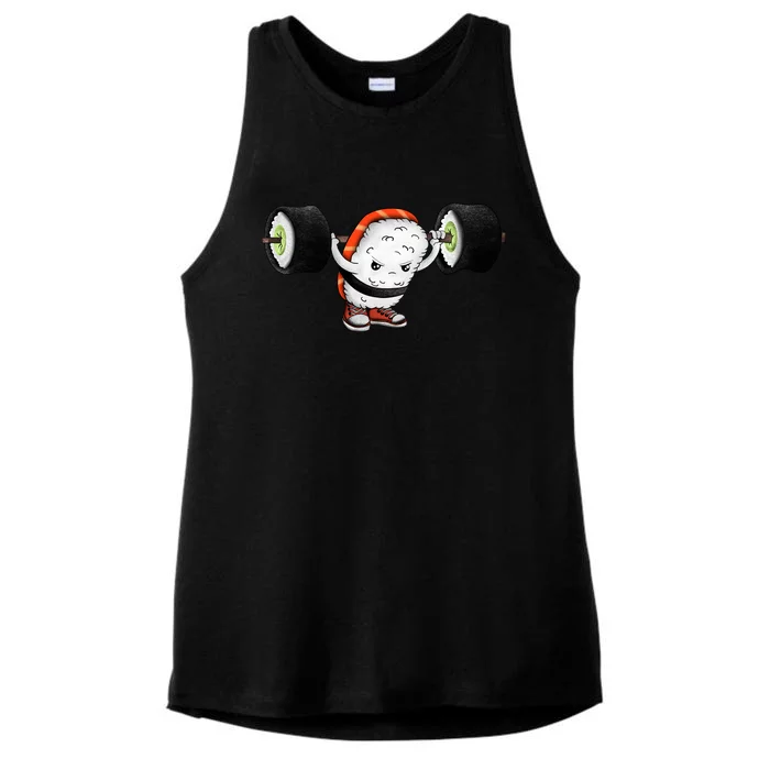 Sushi Weightlifting Ladies Tri-Blend Wicking Tank