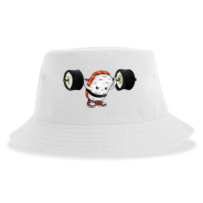 Sushi Weightlifting Sustainable Bucket Hat