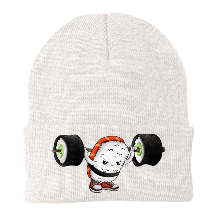 Sushi Weightlifting Knit Cap Winter Beanie