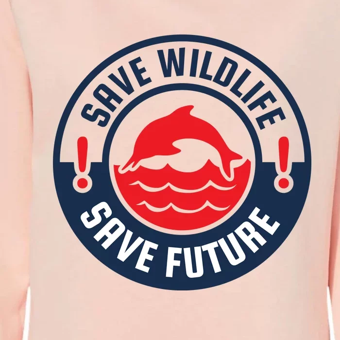 Save Wildlife Save Future Womens California Wash Sweatshirt