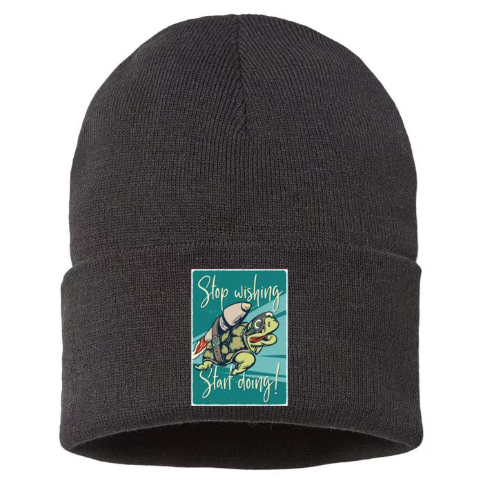 Stop Wishing Start Doing Sustainable Knit Beanie