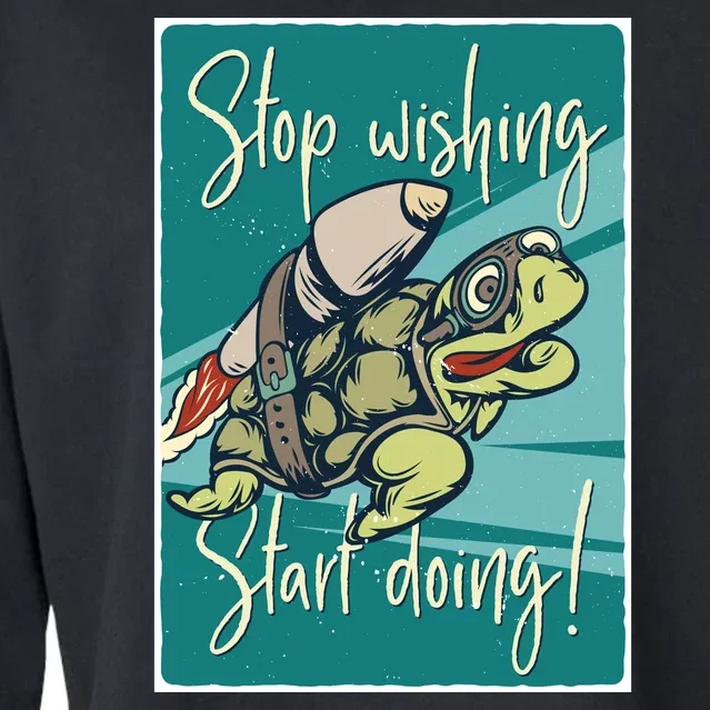 Stop Wishing Start Doing Cropped Pullover Crew