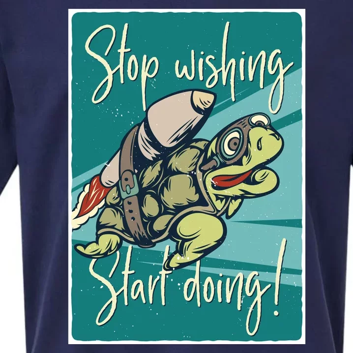 Stop Wishing Start Doing Sueded Cloud Jersey T-Shirt