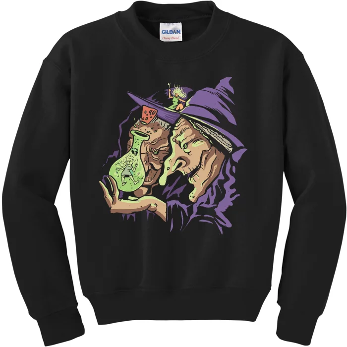 Scary Witch Kids Sweatshirt