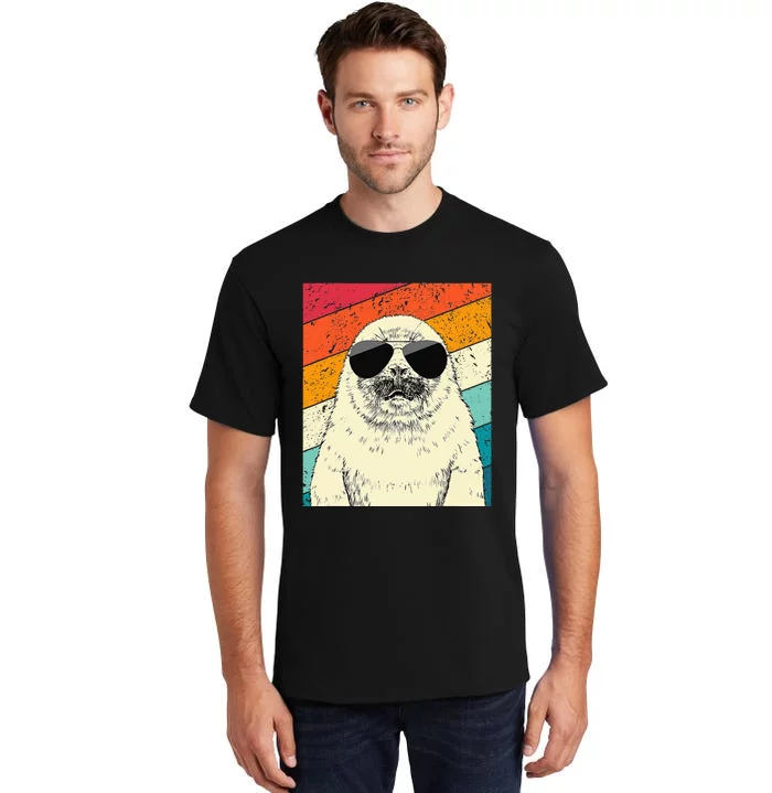 Seal With Sunglasses Animal Lovers Tall T-Shirt