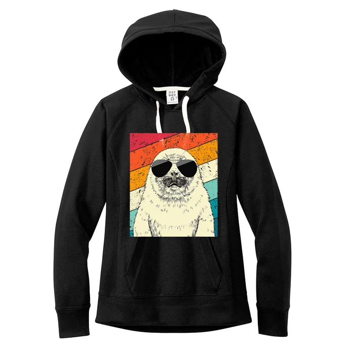 Seal With Sunglasses Animal Lovers Women's Fleece Hoodie