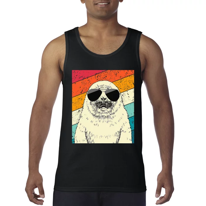 Seal With Sunglasses Animal Lovers Tank Top