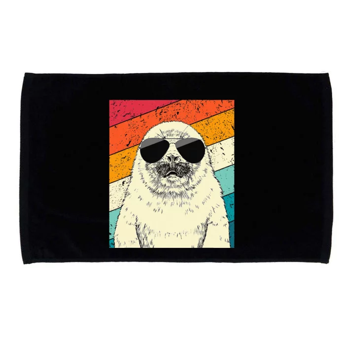 Seal With Sunglasses Animal Lovers Microfiber Hand Towel