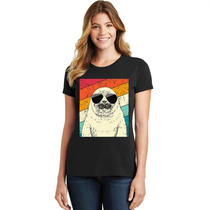 Seal With Sunglasses Animal Lovers Women's T-Shirt