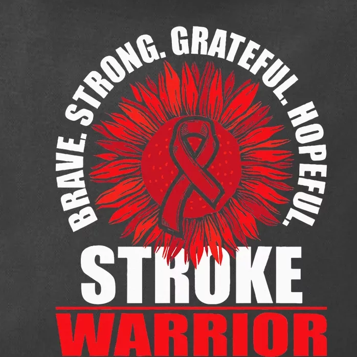 Stroke Warrior  Stroke Survivor Red Awareness Ribbon Zip Tote Bag