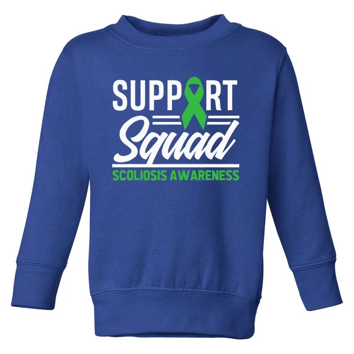 Scoliosis Warrior Support Squad Scoliosis Awareness Toddler Sweatshirt