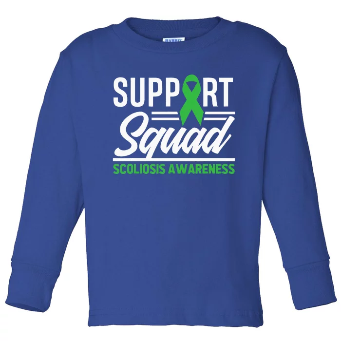 Scoliosis Warrior Support Squad Scoliosis Awareness Toddler Long Sleeve Shirt