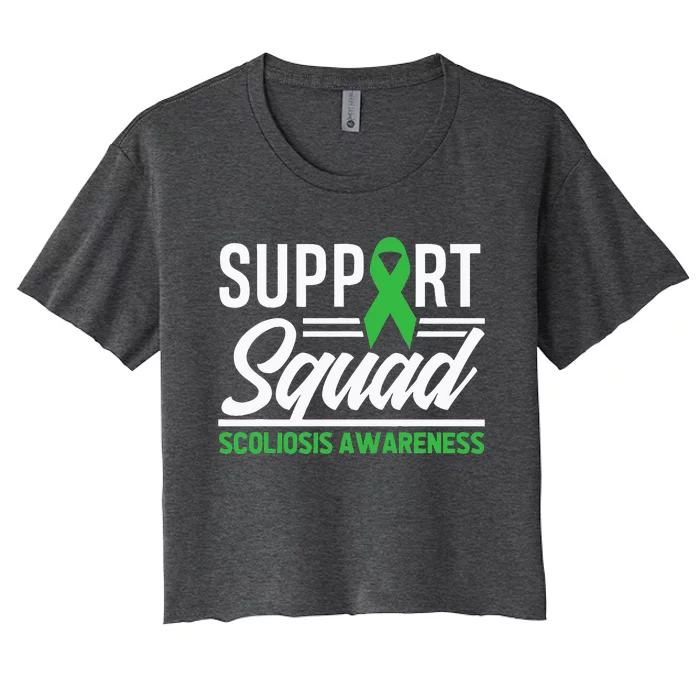 Scoliosis Warrior Support Squad Scoliosis Awareness Women's Crop Top Tee