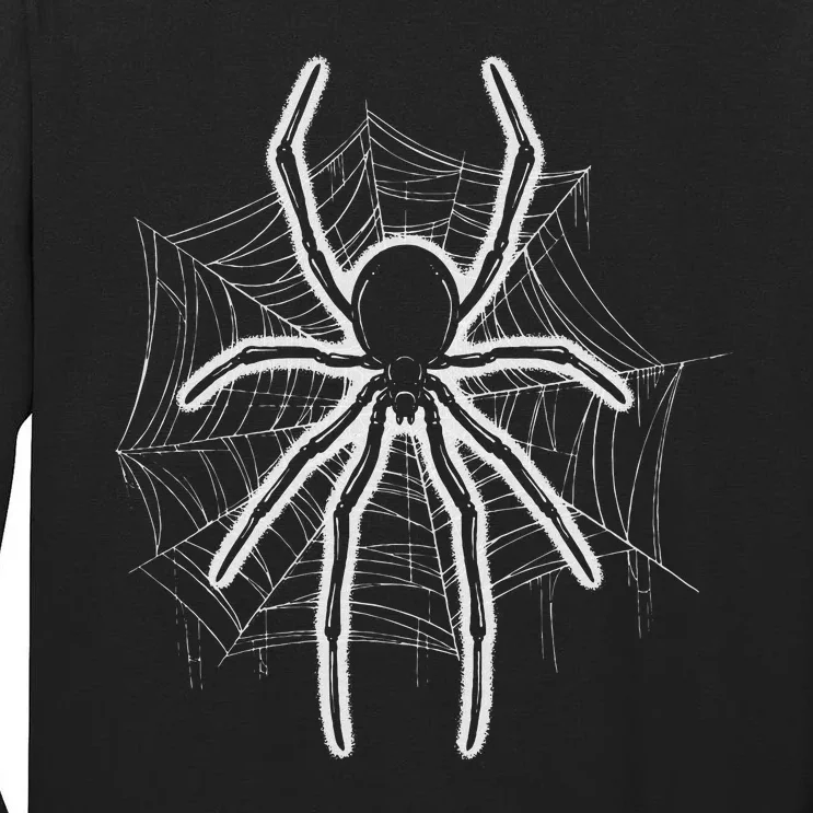 Spider Web Spider Lover Gift Lazy Halloween Costume Tall Long Sleeve T-Shirt