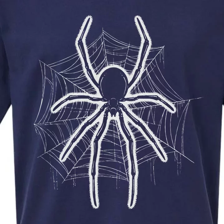 Spider Web Spider Lover Gift Lazy Halloween Costume Sueded Cloud Jersey T-Shirt