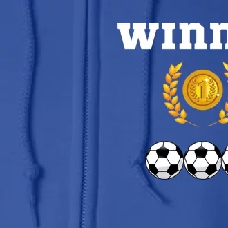 Soccer Winner Soccer Fan Post Match Celebration Gift Full Zip Hoodie