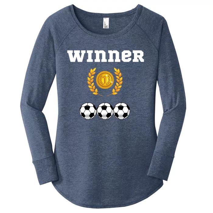 Soccer Winner Soccer Fan Post Match Celebration Gift Women's Perfect Tri Tunic Long Sleeve Shirt