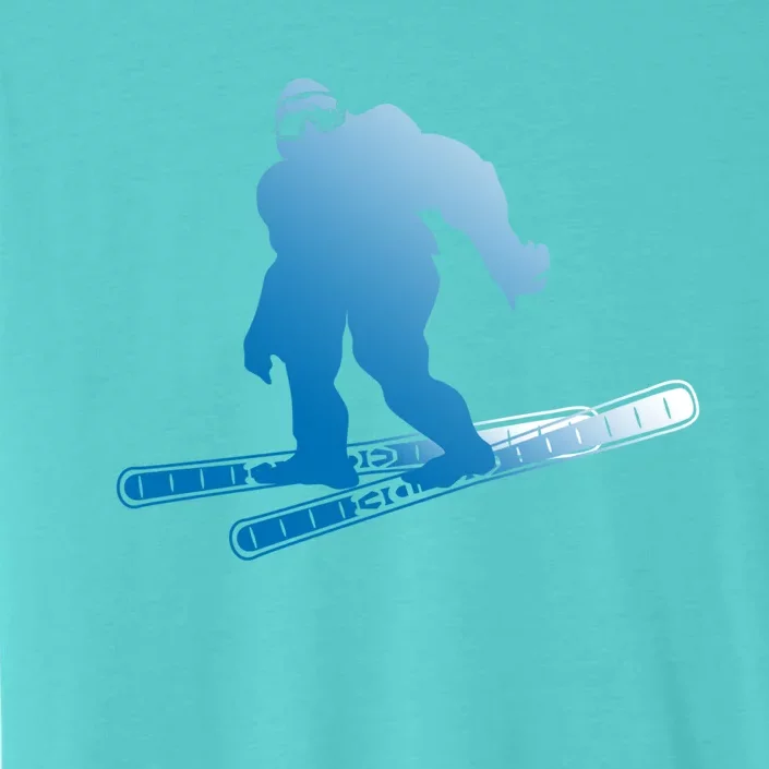 Ski Winter Sports Sasquatch Cryptozoology Skiing Bigfoot Gift ChromaSoft Performance T-Shirt