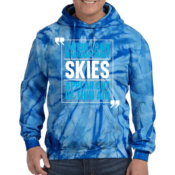 Skiing Winter Sports Cute Gift Magical Skier Skis Mountains Skiing Gift Tie Dye Hoodie