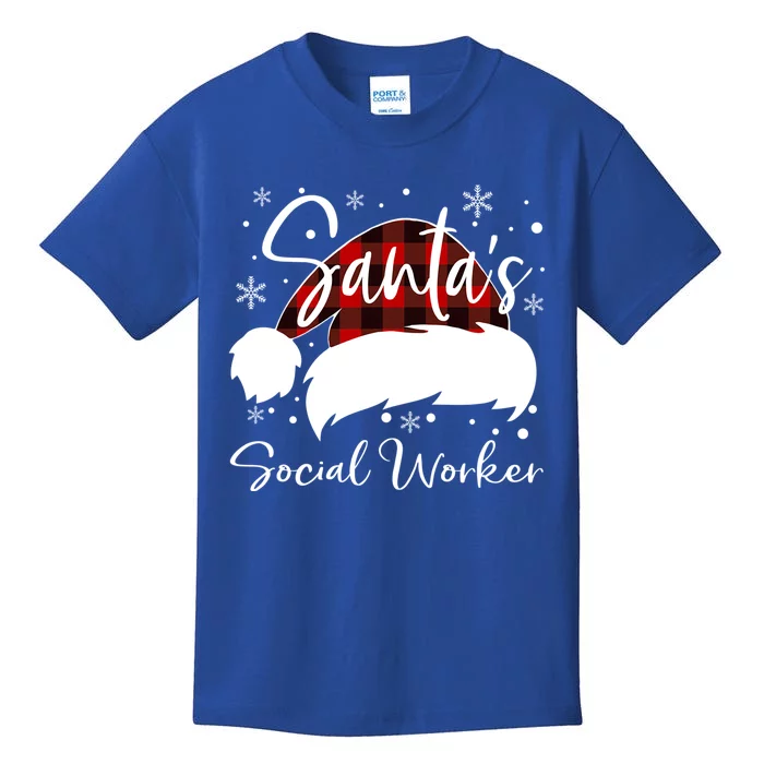 Social Worker Santas Favorite Nurse Social Worker Elf Love Cute Gift Kids T-Shirt