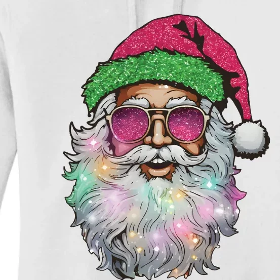 Santa With Sunglasses Christmas Women's Pullover Hoodie