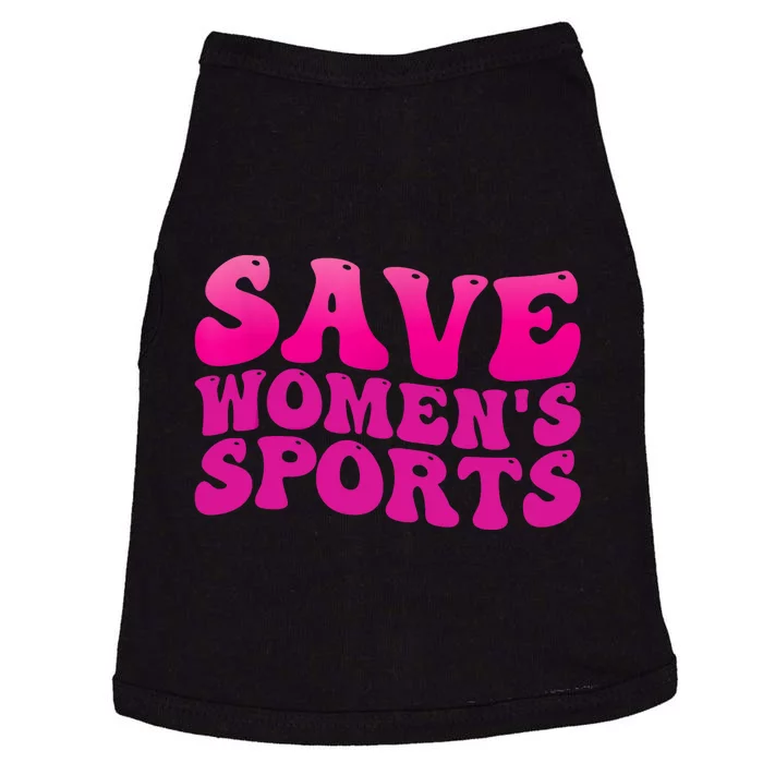 Save Wo's Sports Act ProtectWomensSports Support Groovy Doggie Tank