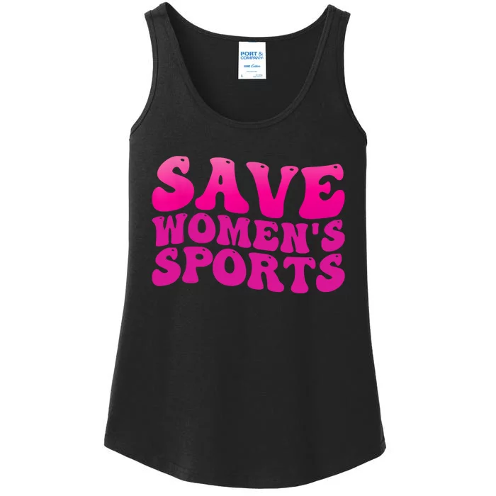 Save Wo's Sports Act ProtectWomensSports Support Groovy Ladies Essential Tank