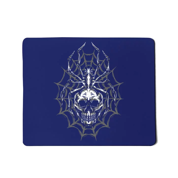 Spider Web Skull Halloween Spider Mousepad