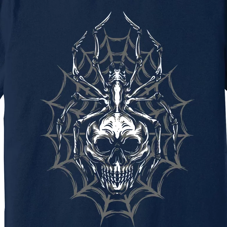 Spider Web Skull Halloween Spider Premium T-Shirt