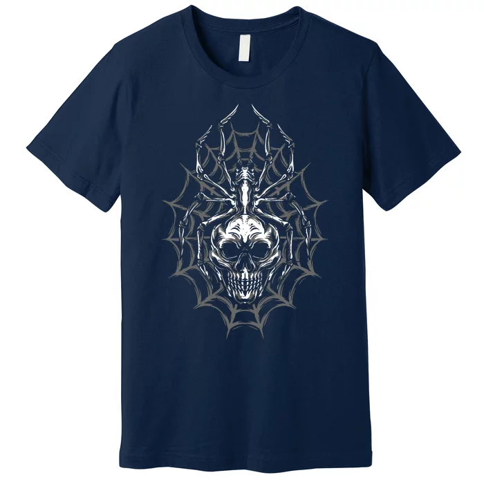 Spider Web Skull Halloween Spider Premium T-Shirt