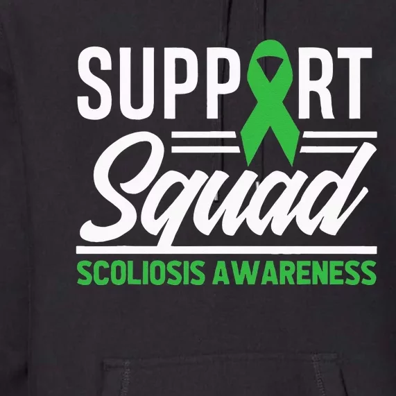 Scoliosis Warrior Support Squad Scoliosis Awareness Premium Hoodie