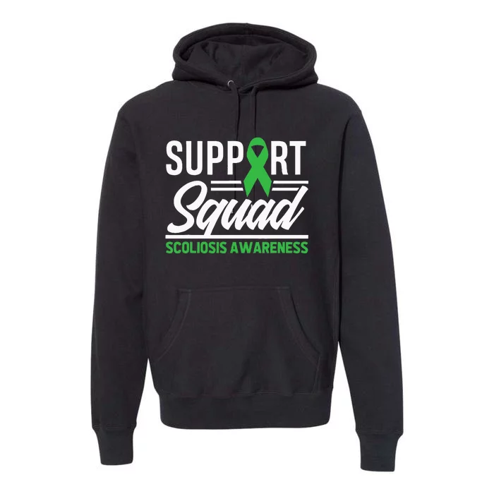 Scoliosis Warrior Support Squad Scoliosis Awareness Premium Hoodie