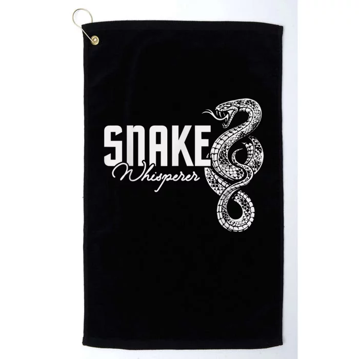 Snake Whisperer Snakes Jungle Zookeeper Zoo Reptile Lover Platinum Collection Golf Towel