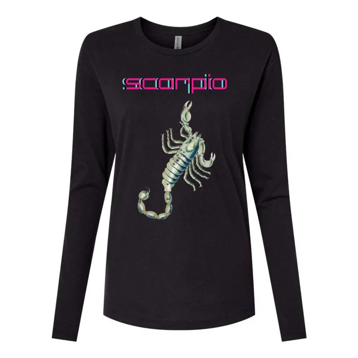 Scorpio With Scorpion Gift Womens Cotton Relaxed Long Sleeve T-Shirt